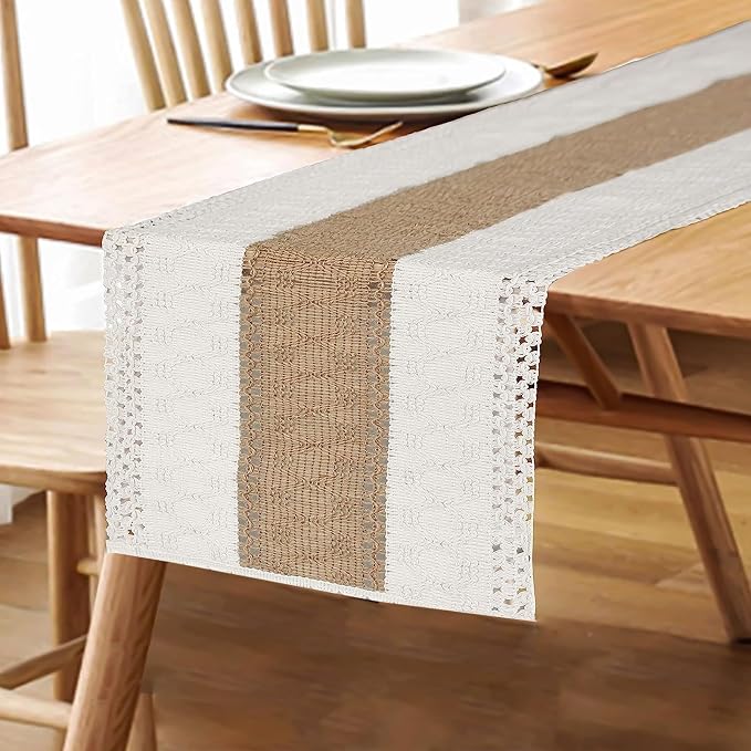 FEXIA Boho Table Runner for Home Coffee Decor 36 Inches Long Farmhouse Rustic - Image 5