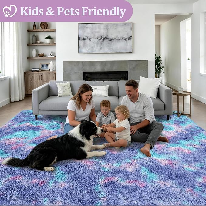 8x10 Area Rugs for Living Room Bedroom: Ultra Soft Fluffy Shag Rug Upgrade - Image 4