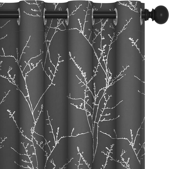 Deconovo Grey Blackout Curtains by Deconovo