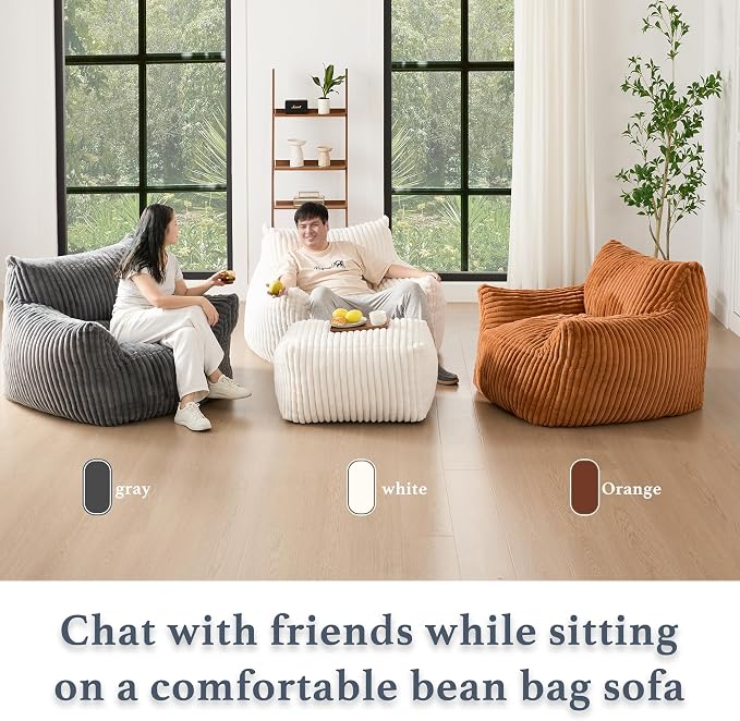 Gericco Giant Plush Bean Bag Chair - Image 8