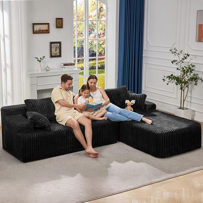 Modular Sectional Sofa Couches L-Shape Couch 3 Seat Modular Sofa Memory Foam - Image 3