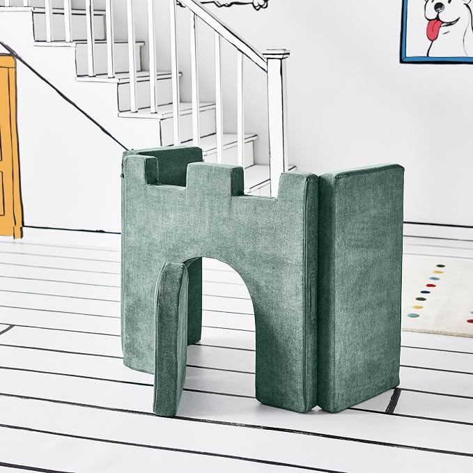 Yourigami Kids and Toddler Play Castle, Playroom Couch Add-On Set, Durable - Image 8