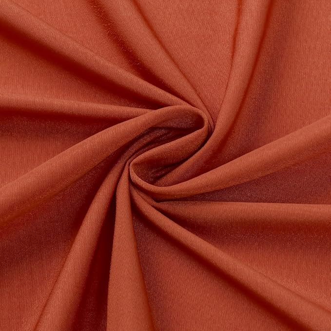 HOMEIDEAS Non-See-Through Fall Burnt Orange Privacy Sheer Curtains, 52 X 63 - Image 7