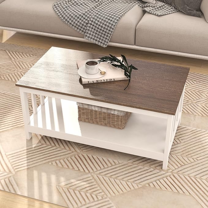 ChooChoo Farmhouse Coffee Table, 40 Inch - Image 4