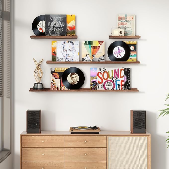 Floating Picture Ledge Shelves Set of 8, 16 Inch Shelves - Image 2