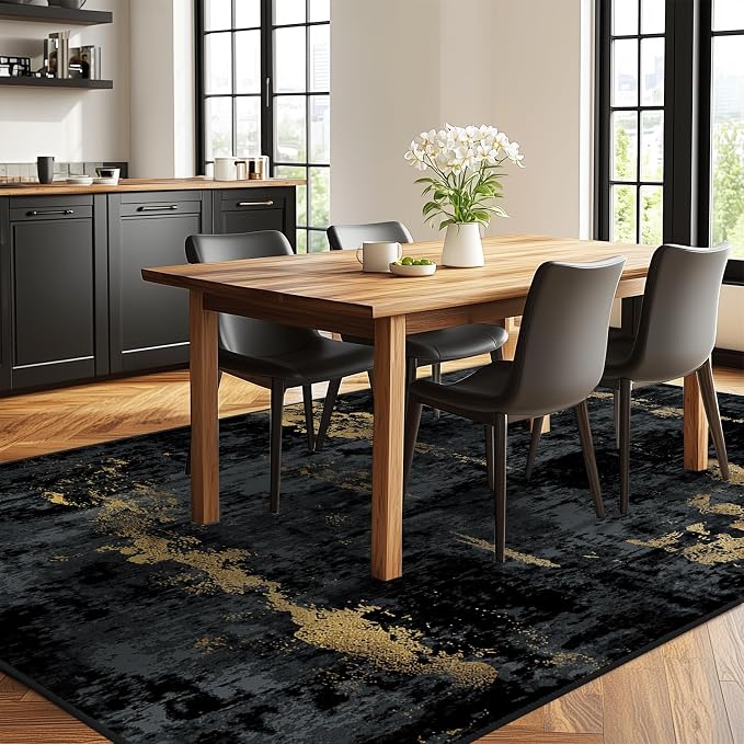 RELEANY Washable Area Rugs 10'x14' Non-Slip Modern Abstract Soft - Image 3
