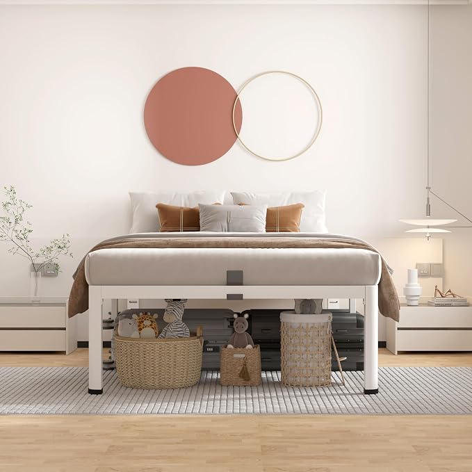 ROIL 14 Inch White Twin XL Bed Frame - Image 7
