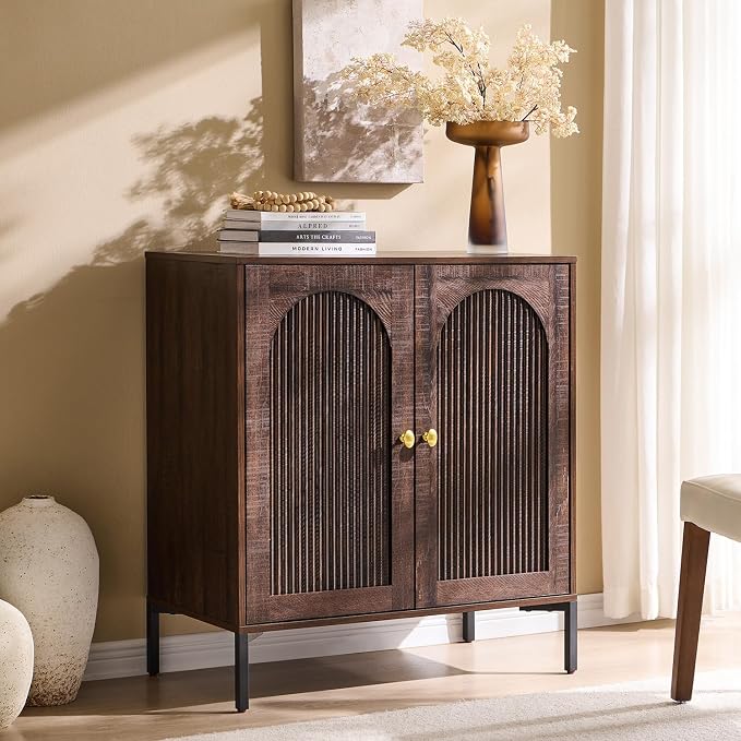 IFBUY Modern Sideboard Buffet Cabinet, Wooden Modular Coffee Bar Cabinets by IFBUYFarmhouseFurniture