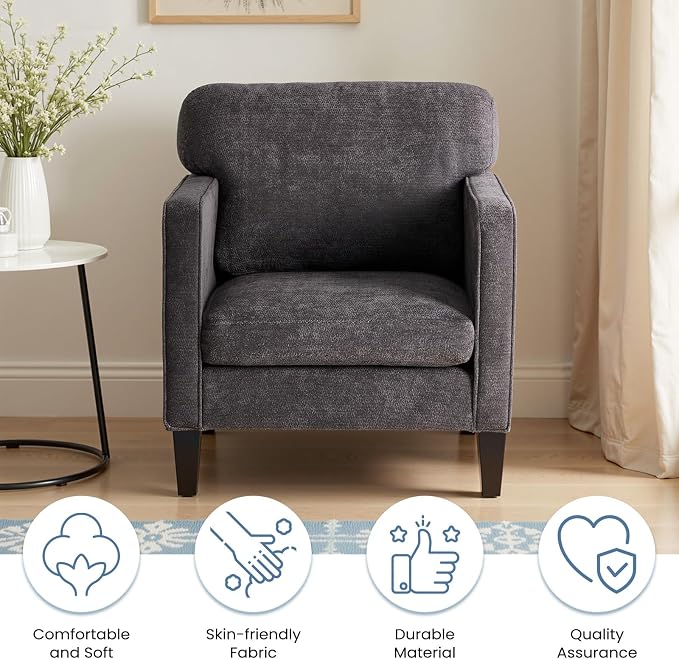 DUMOS Dark Grey Modern Accent Chairs - Image 6