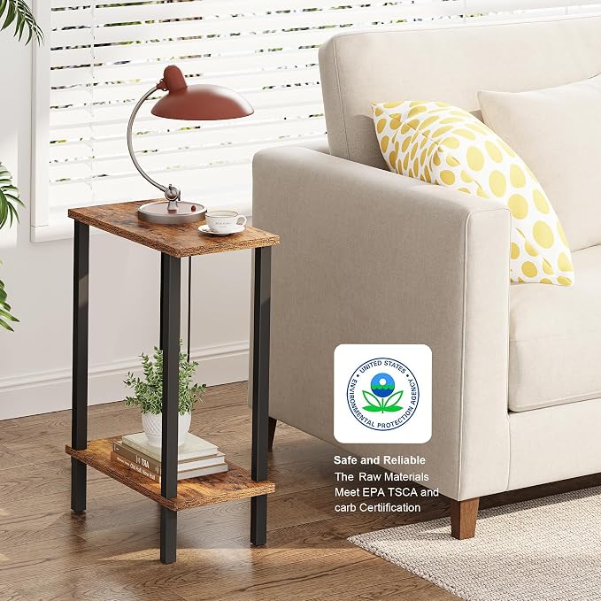 TUTOTAK Small Side Table, Narrow End Table, Skinny Sofa Table, Slim Nightstand - Image 6