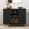 Modern Bar Cabinet with Drawer, Liquor Cabinet with Wine Glass Racks and Shelves by MROJISC