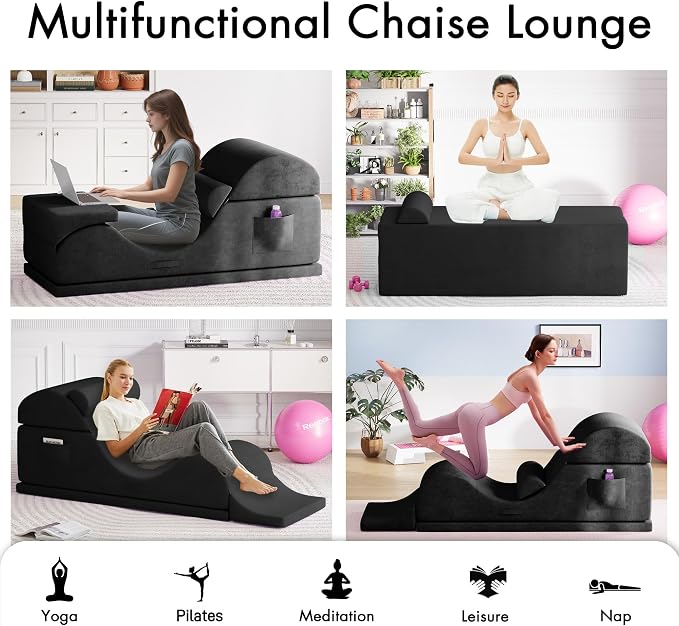 Convertible Yoga Chair for Adults, Ergonomic Foam Lounge - Image 3