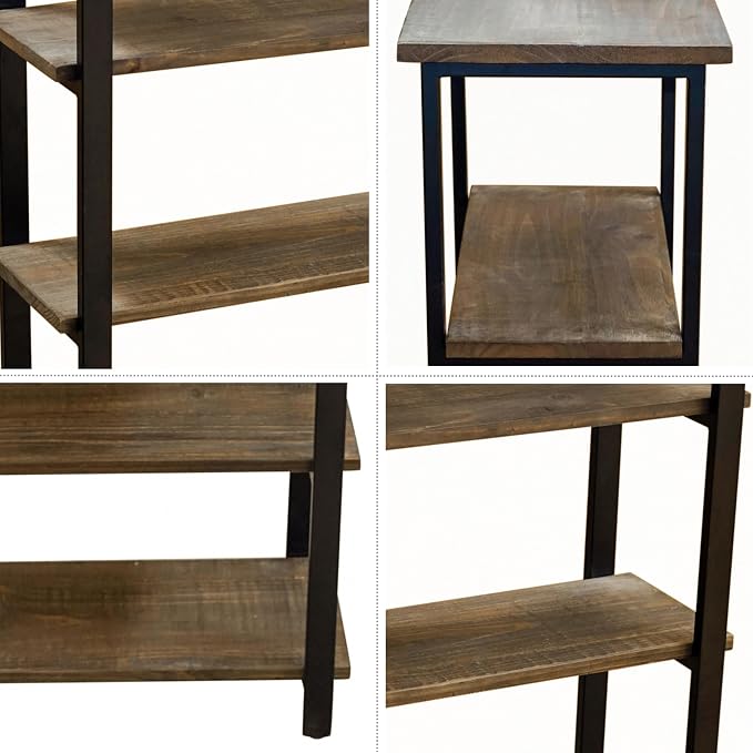 Alaterre Furniture Pomona Living Room 6-Tier Solid Wood Bookcase - Image 8