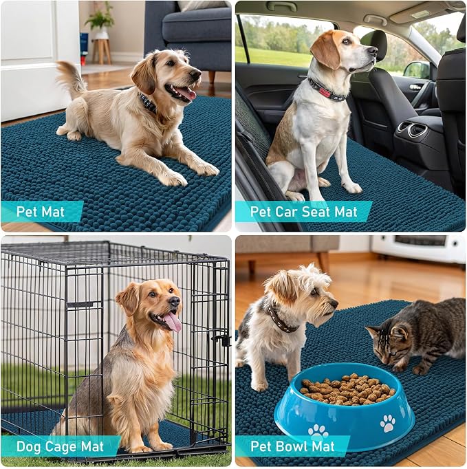 OLANLY Dog Door Mat for Muddy Paws 70x32, Absorbs Moisture and Dirt, Absorbent - Image 7