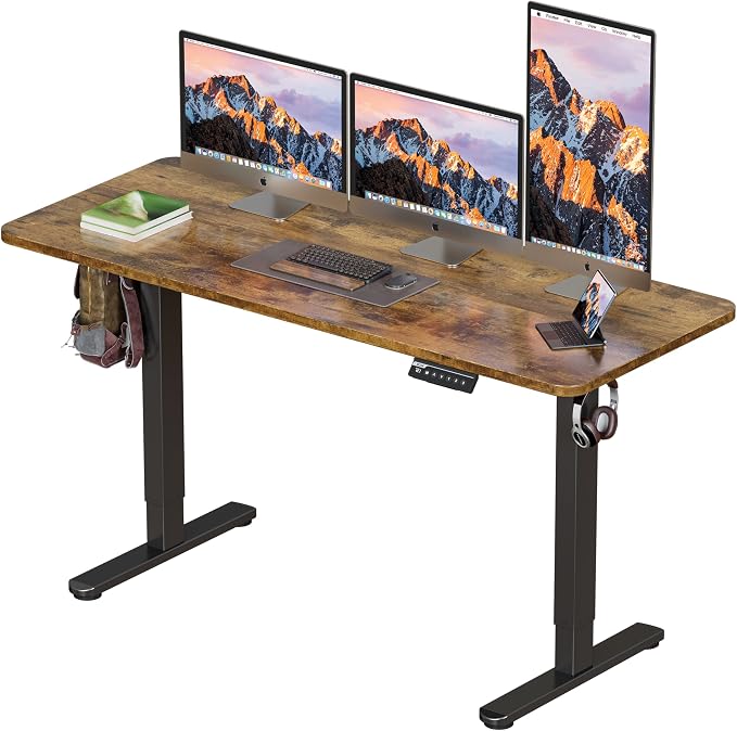 BIZUM Electric Standing Desk 60 x 24 Inch Computer Desk-Gaming Desk Rustic by Unknown