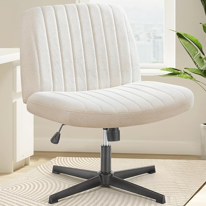 OLIXIS Criss Cross Legged Chairs Armless No Wheels Wide Seat Height Adjustable by OLIXIS