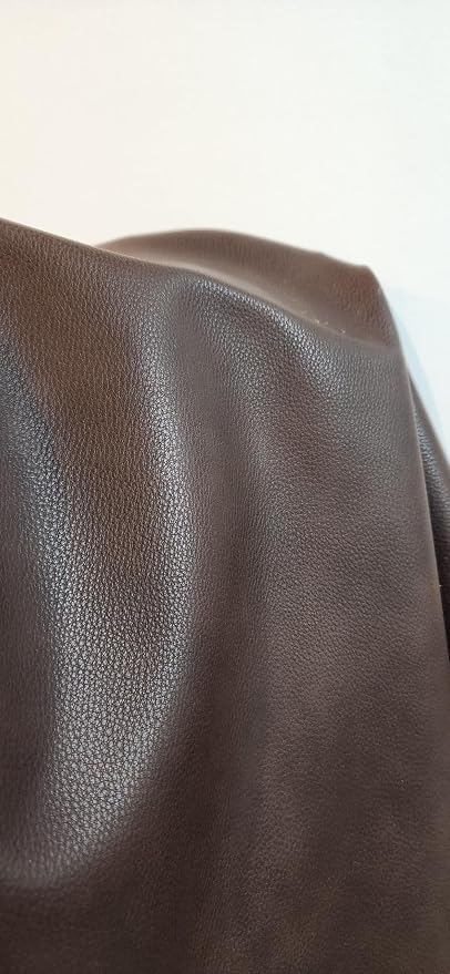 NAT Leathers | Cacao Brown Pebblegrain Soft Faux Vegan Leather PU | 5 Yards Cut - Image 8