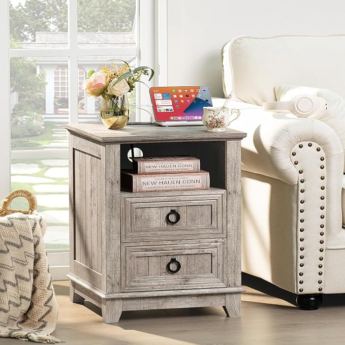 Joaxswe 18" Farmhouse Night Stands Set of 2 - Image 4