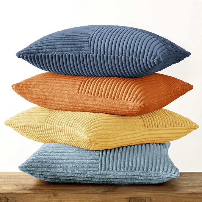 MIULEE Summer Yellow Blue Decorative Throw Pillow Covers 20x20 Inch Set of 4 - Image 7