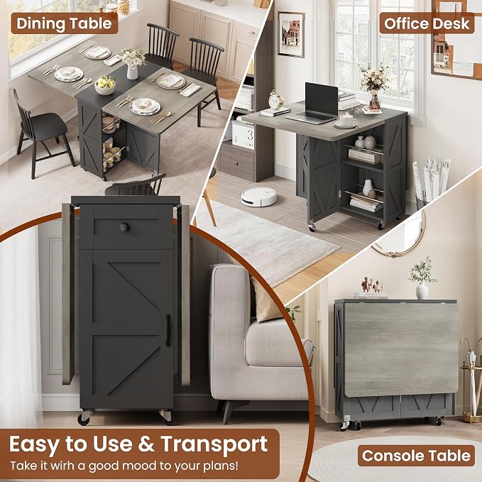 Jocoevol Space Saving Folding Dining Table - Image 7
