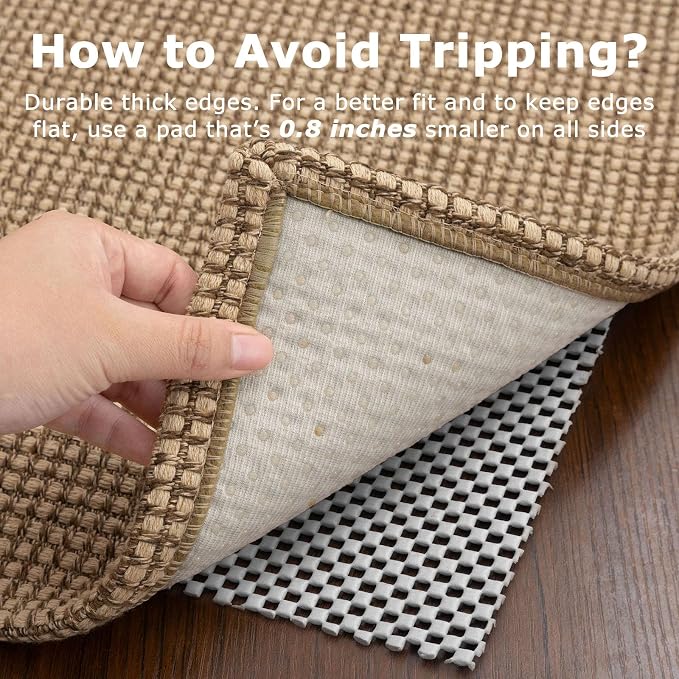 KOZYFLY Washable Area Rug 6x9 ft Rubber Backed Non Slip Rugs - Image 5