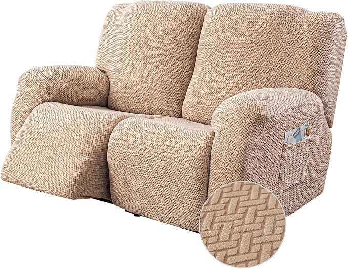 Genina Recliner Loveseat Cover Stretch Couch Covers Sofa slipcover by Genina