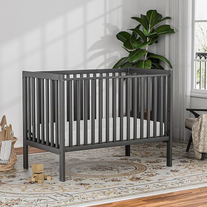Baby Crib 5-in-1 Convertible, Wood Full Size Toddler Bed - Image 3