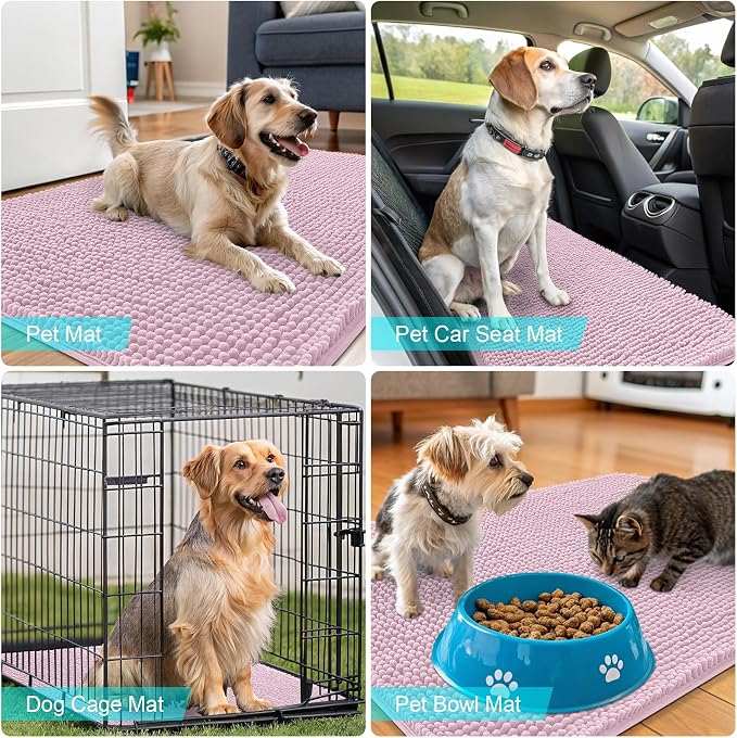 OLANLY Dog Door Mat for Muddy Paws 59x32, Absorbs Moisture and Dirt, Absorbent - Image 7