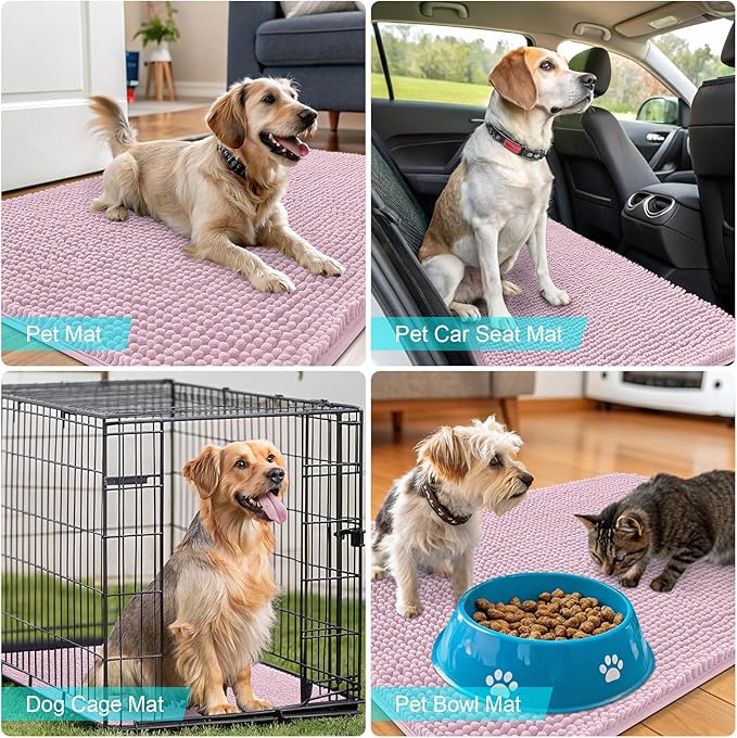 OLANLY Dog Door Mat for Muddy Paws 30x17, Absorbs Moisture and Dirt, Absorbent - Image 7