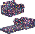 MOMCAYWEX Kids Sofa, 2-in-1 Flip-Out Foam Couch, Foldable Soft Play Lounge Chair by MOMCAYWEX