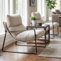 LukeAlon Modern Accent Armchairs Set of 2, Upholstered Soft Living Room Chairs by LukeAlon