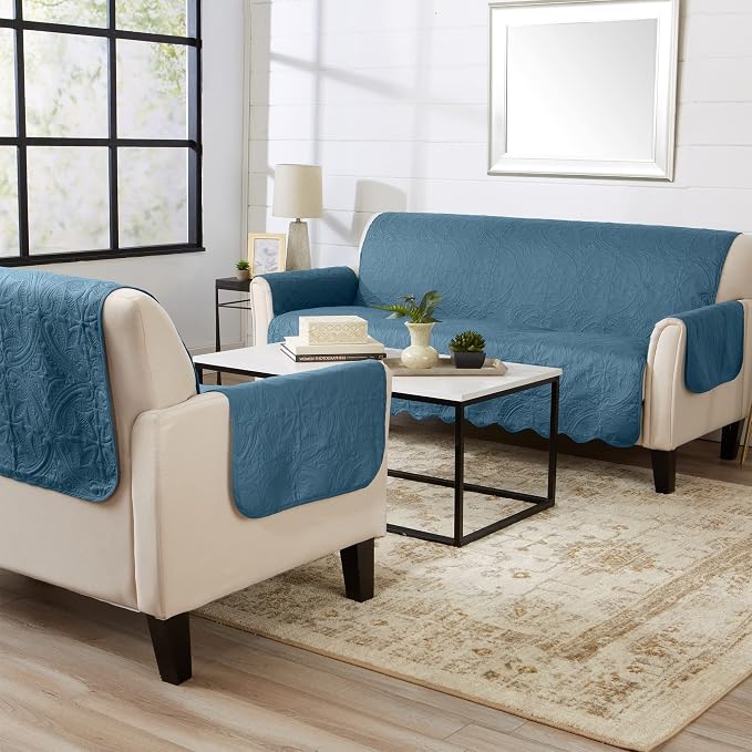 Great Bay Home Reversible Loveseat Cover - Image 5