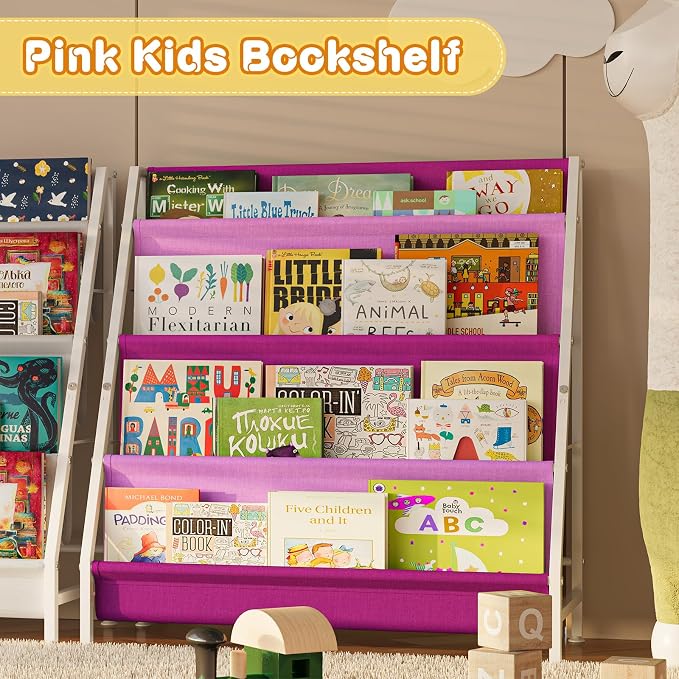 Aokitsink Kids Bookshelf for Kids Rooms, 4-Tier Montessori Bookshelf, Nursery - Image 7