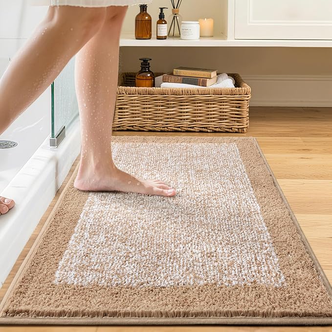 36x24 Large Bathroom Rugs Washable Non Slip, Soft Absorbent Quick Dry Mats - Image 2