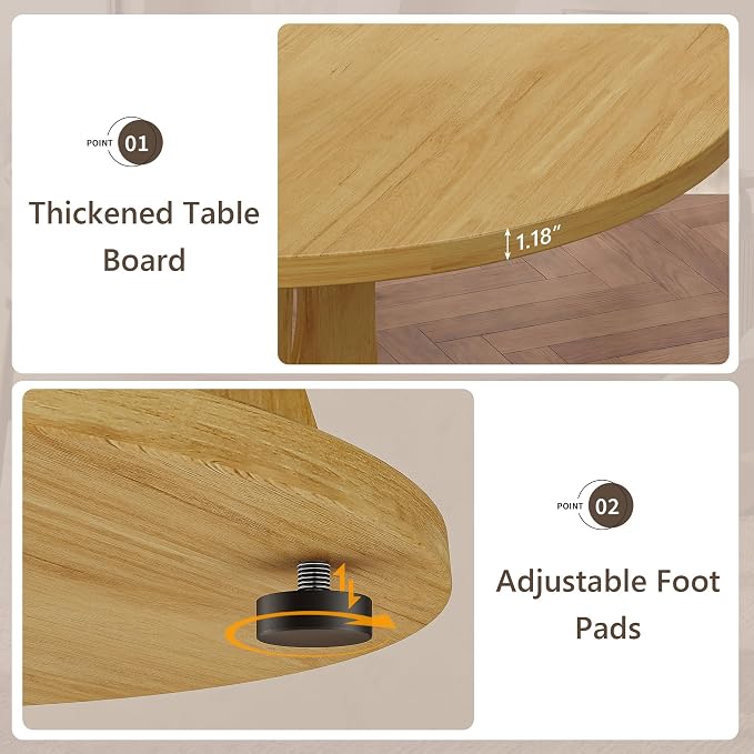 Einhomn 47.2-inch Round Dining Table, Kitchen Table - Image 6