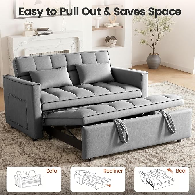 Pull Out Couch, Loveseat Sleeper Sofa Bed - Image 8