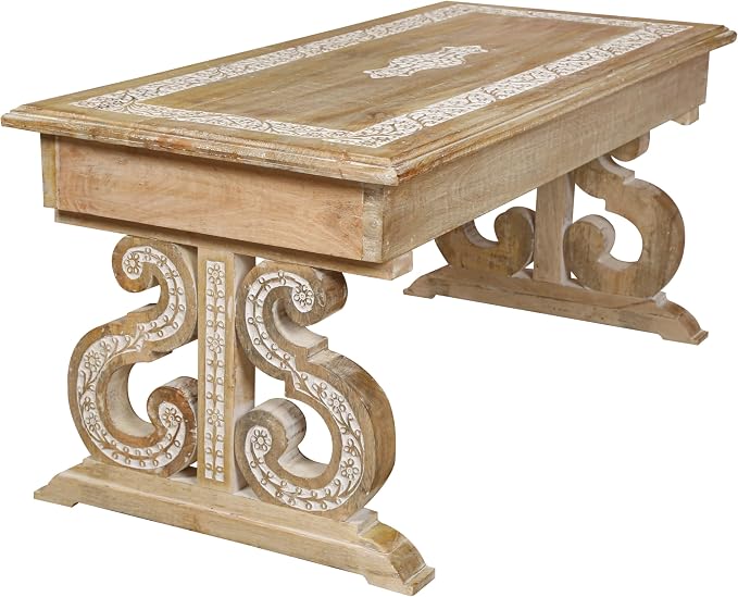 Lightnpro Mango Wood Rectangular Coffee Table - Image 7