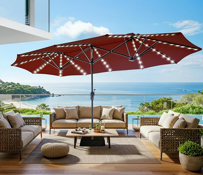 SUPERJARE 13ft Outdoor Patio Umbrella - Image 6
