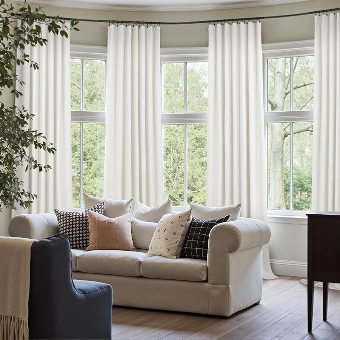 102 Inch Blackout Curtains 2 Panel Set Length Modern Decorative Dark Out Curtain - Image 7