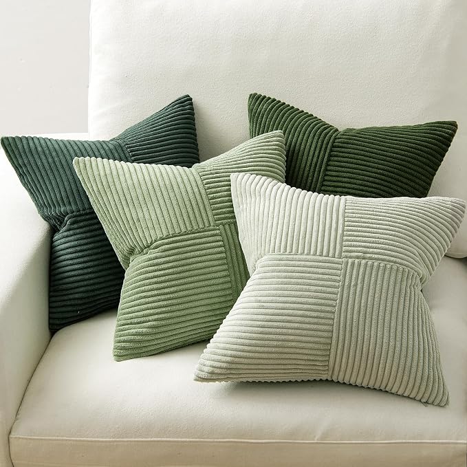 MIULEE Spring Green Decorative Throw Pillow Covers 20x20 Inch Set of 4 Boho - Image 3
