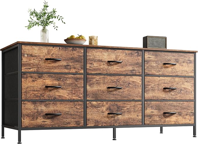 Huuger 9 Drawer Dresser, 47 Inch Dresser TV Stand by Huuger