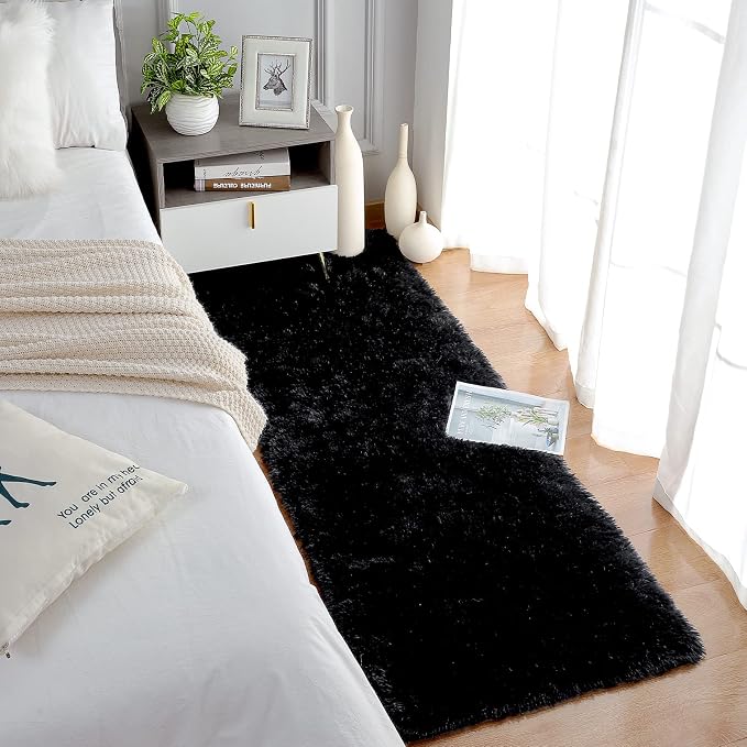 Chicrug Soft 2x10 Runner Rug for Bedroom Living Room Plush Fluffy Rug, Shag - Image 4