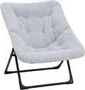 Comfy Saucer Chair for Adults, Soft Faux Fur Bedroom Chair, Accent Dorm Chairs by MordchilHF
