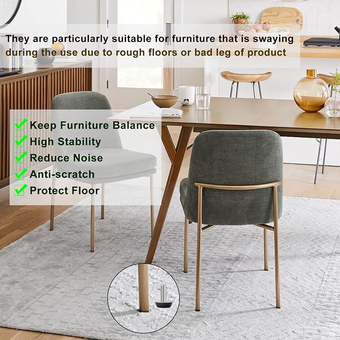 24 PCS 1/4‘’ UNC Thread Adjustable Furniture Levelers Screw in Threaded - Image 4