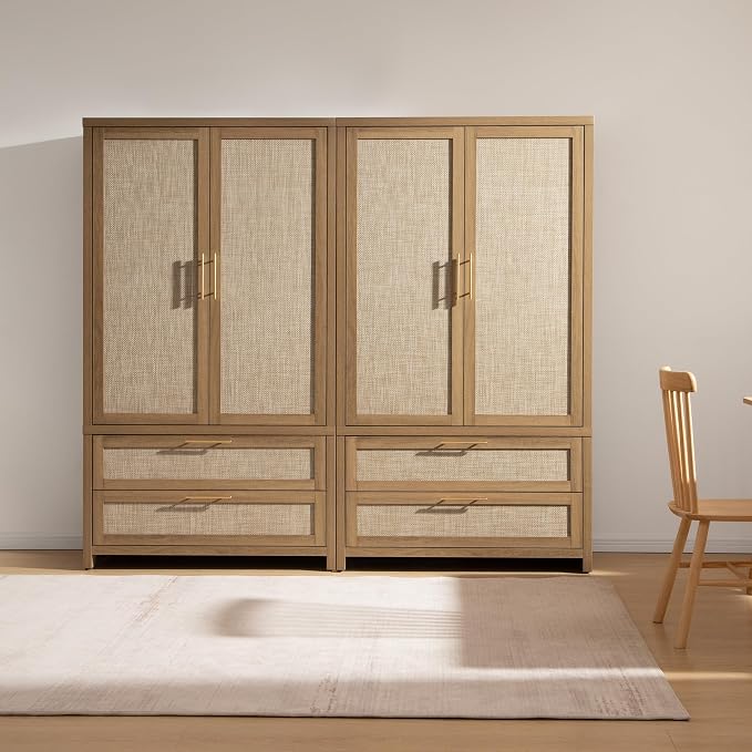 SICOTAS Larger Armoire Wardrobe Closet, Boho Armoire Clothes Organizer - Image 9