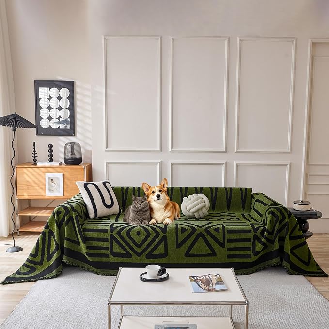VClife Boho Couch Covers for Dog, Extra Large Sofa Covers for Sectional Couch by VCLIFE