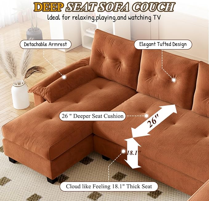 104.7" U-Shaped Sleeper Sofa - Image 7