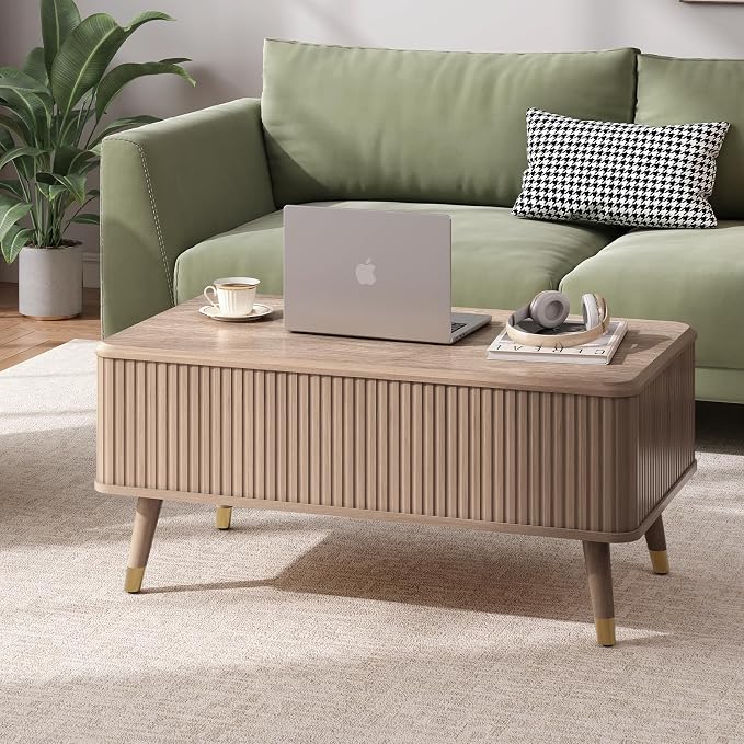 SULIVES Lift Top Coffee Table - Image 6