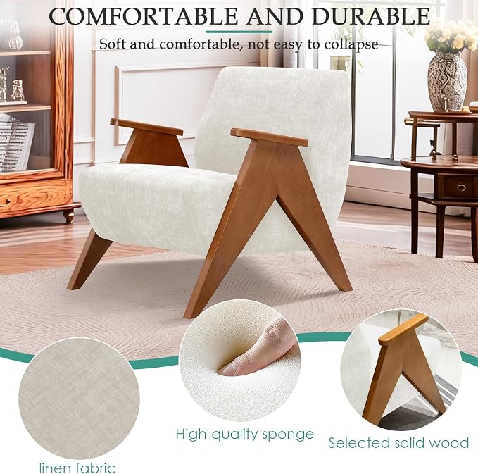 Home Accent Chair Mid Century Modern Accent Chair - Image 3
