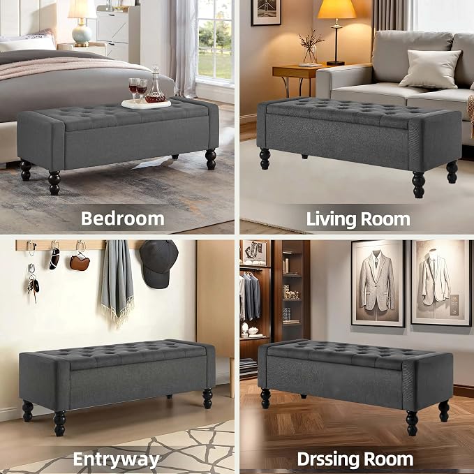 50" W Storage Ottoman Bench - Image 6